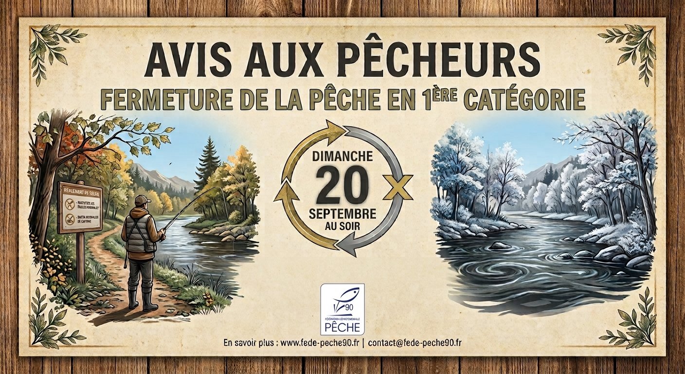 Fermeture de la pêche en 1ère catégorie
